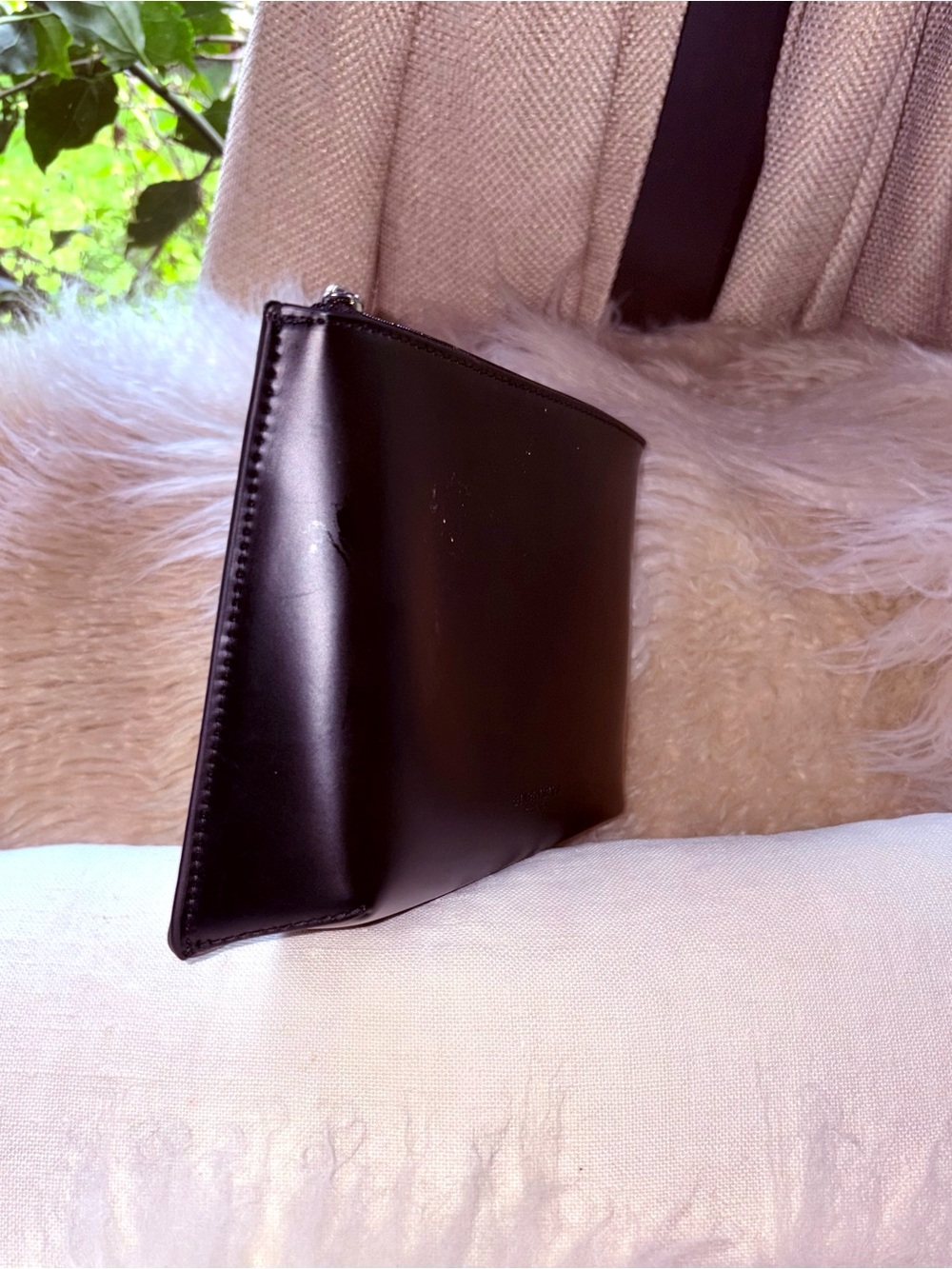 Givenchy Black Leather Cosmetic Pouch